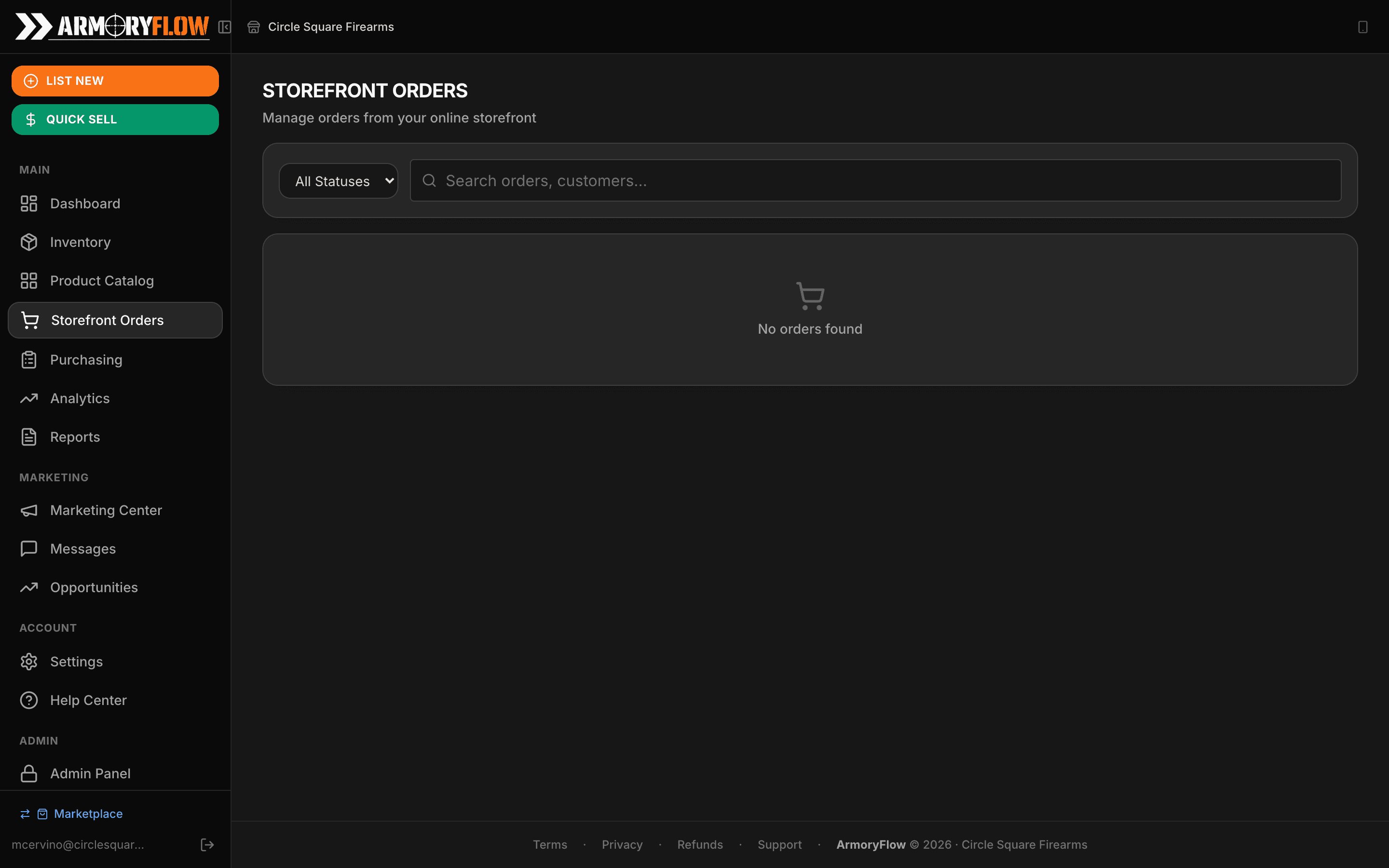 Full e-commerce storefront with shopping cart and checkout